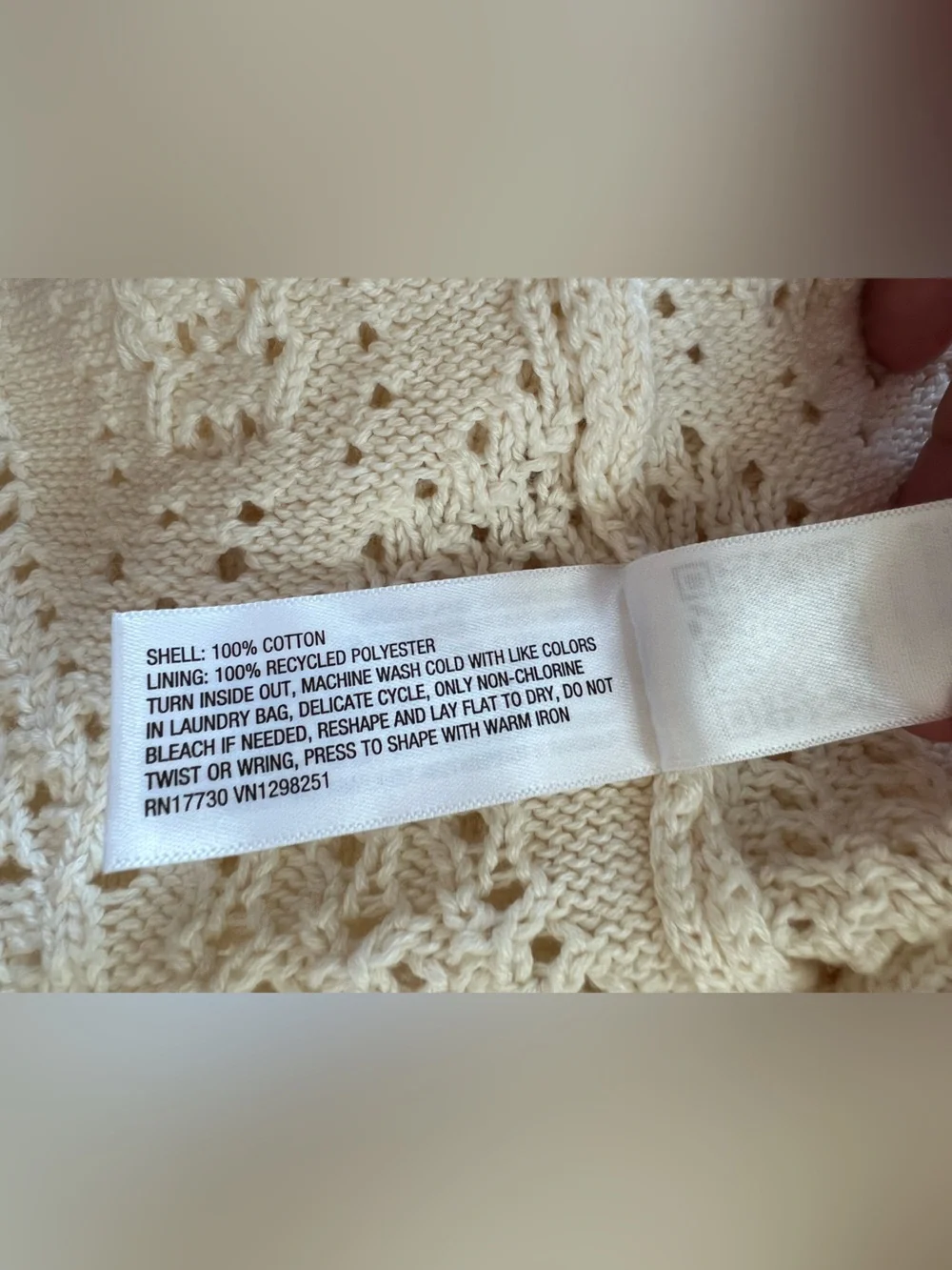 Women’s Cream Crochet Dress